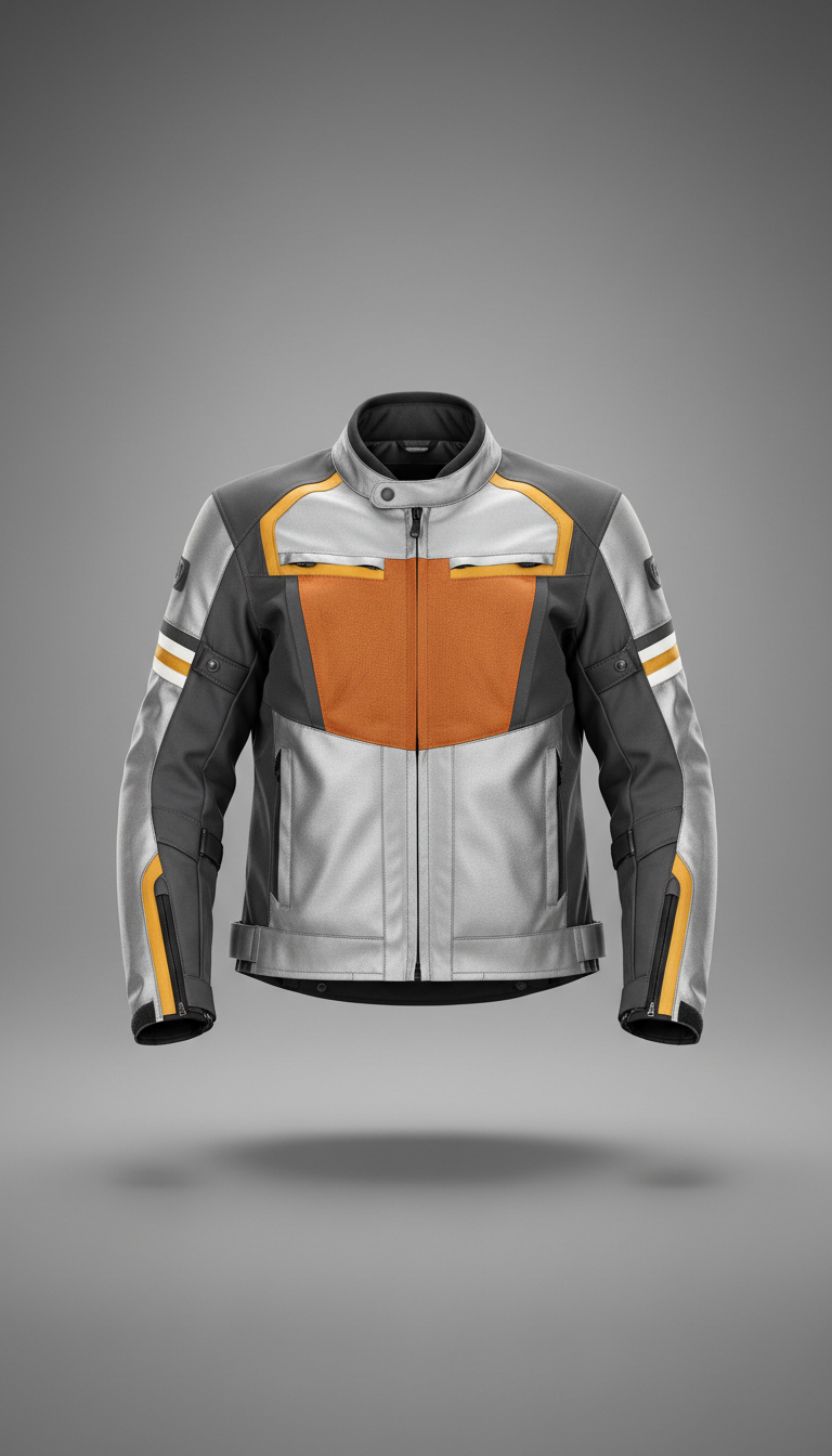 Technical Riding Jacket with Reinforced Panels