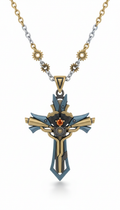 Sportbike-Inspired Cross Pendant Necklace